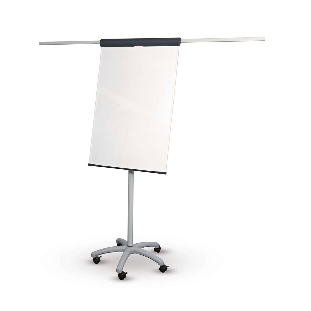 Magnétique, pied étoile à 5 roulettes, 2 bras Paperboard mobile standard MAUL - Paperboard mobile MAULstandard vu de trois quarts