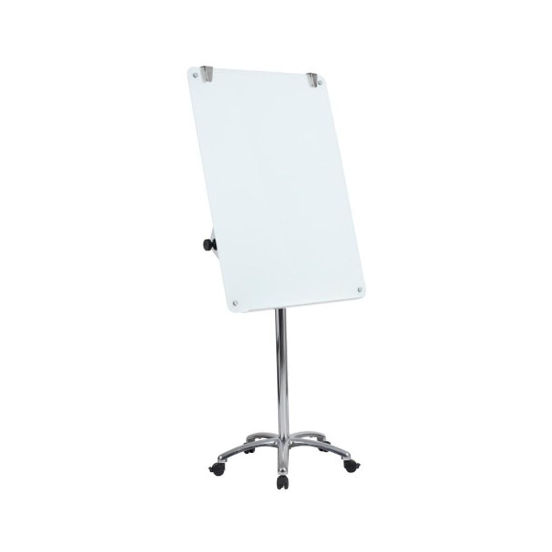 Verre trempé magnétique, 2 bras, inclinable Paperboard mobile en verre Prime BI-OFFICE - Paperboard en verre Bi-Office Prime incliné