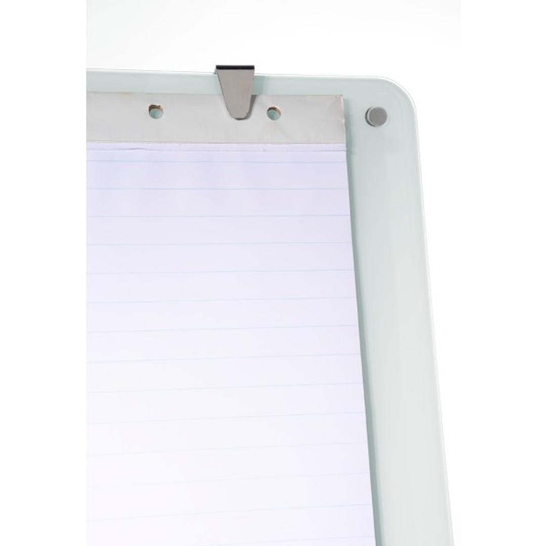 Verre trempé magnétique, 2 bras, inclinable Paperboard mobile en verre Prime BI-OFFICE - Serre-bloc du paperboard en verre Bi-Office Prime