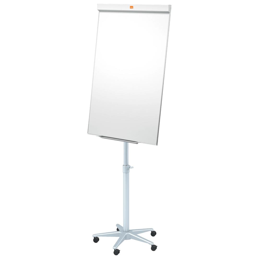 Acier laqué magnétique, pied étoile à 5 roulettes Paperboard mobile Impression Pro NOBO - Paperboard mobile nobo Impression Pro vu de trois quarts