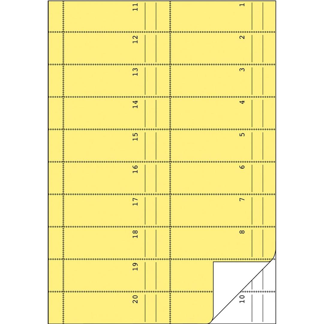 Avec carbone, 1 000 bons, jaune Carnet de commande A4 AVERY - Feuille A4 jaune du carnet de commande AVERY Zweckform 842, deux colonnes de bons numérotés