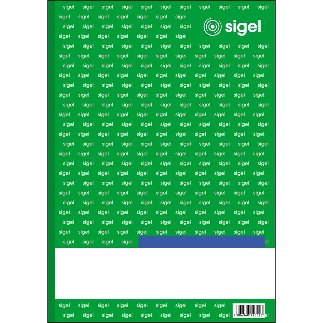 1 000 coupons, bleu clair Carnet de commande A4 avec carbone SIGEL - Couverture verte du carnet de commande A4 sigel