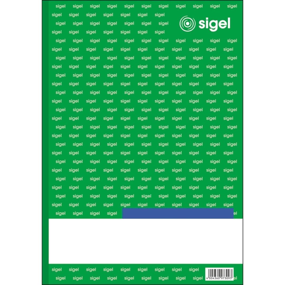 5 couleurs, 1 000 coupons chacun Carnet de commande A4 avec carbone, lot de 5 SIGEL - Couverture verte d'un carnet de commande A4 sigel
