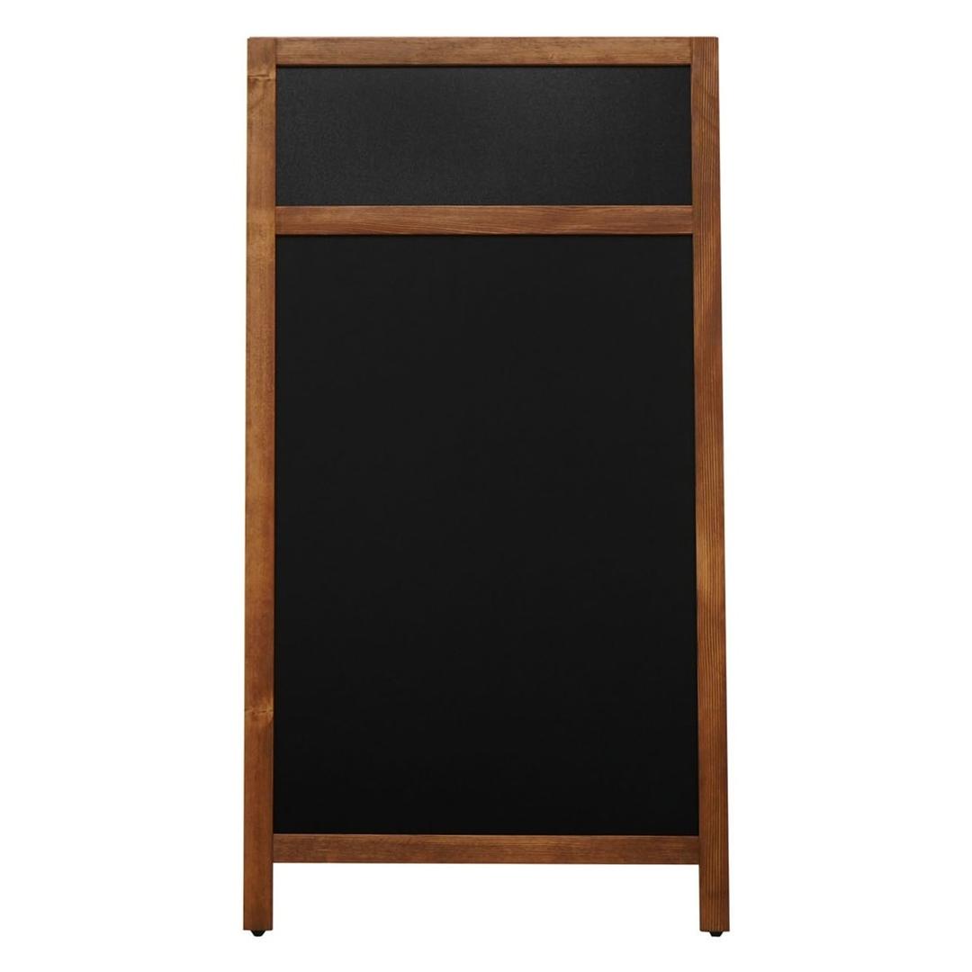 Pin naturel, 660 x 1 280 mm, double face Stop-trottoir ardoise à en-tête EUROPEL - Stop-trottoir ardoise EUROPEL en pin naturel avec en-tête