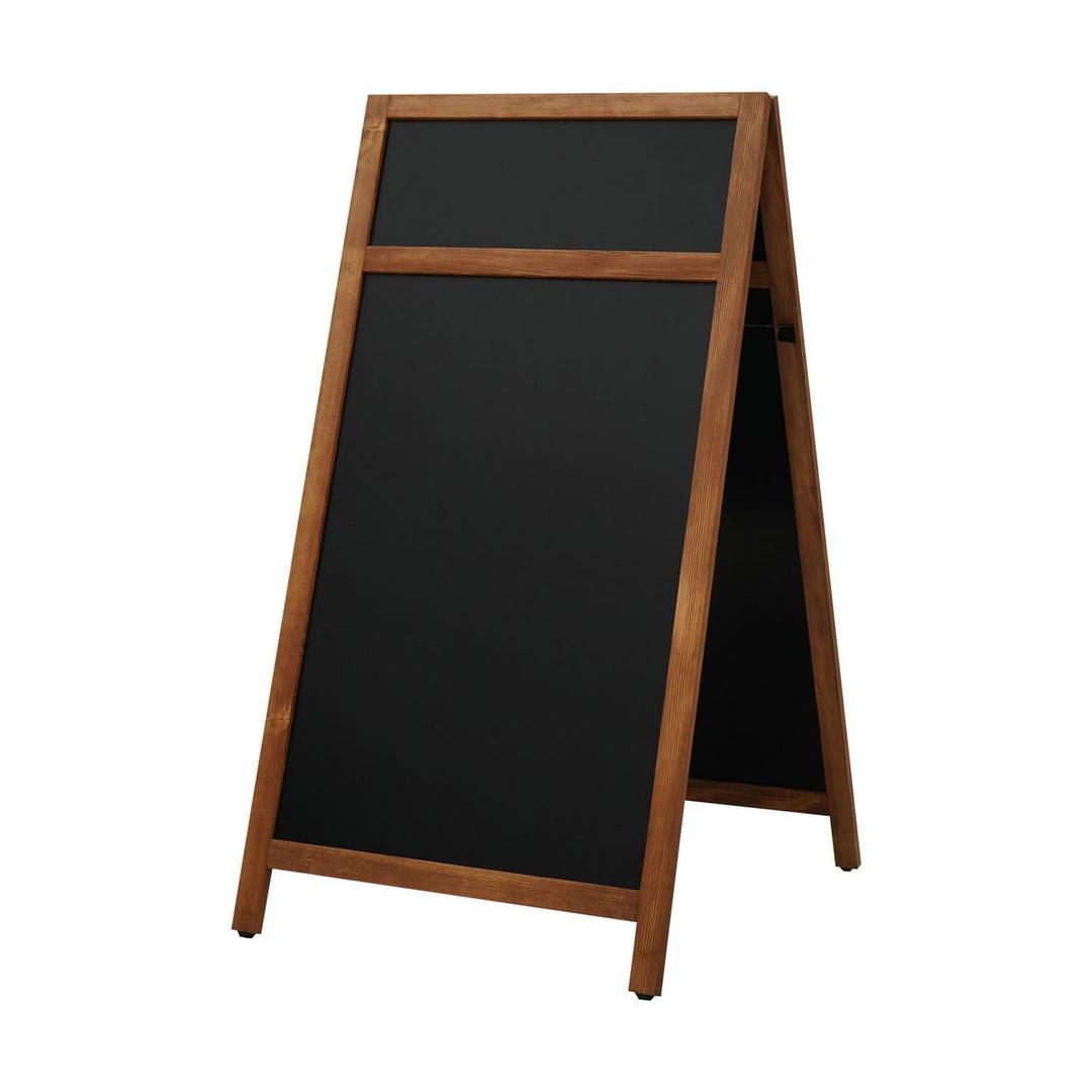 Pin naturel, 660 x 1 280 mm, double face Stop-trottoir ardoise à en-tête EUROPEL - Stop-trottoir EUROPEL à en-tête, vue de trois quarts