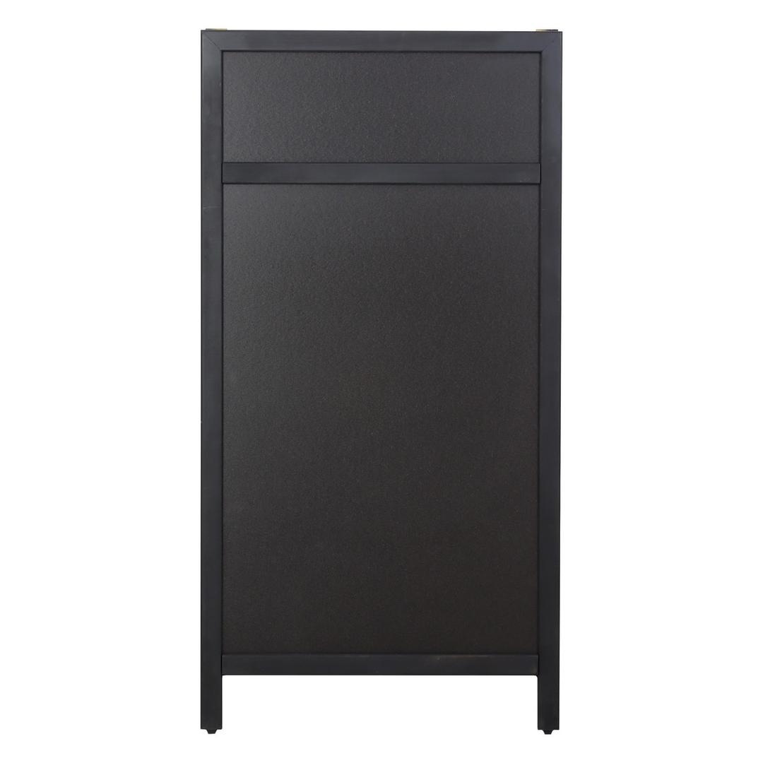 Avec en-tête, 660 x 1 280 mm, noir mat Stop-trottoir ardoise DELUXE EUROPEL - Stop-trottoir ardoise EUROPEL DELUXE avec en-tête, cadre noir mat