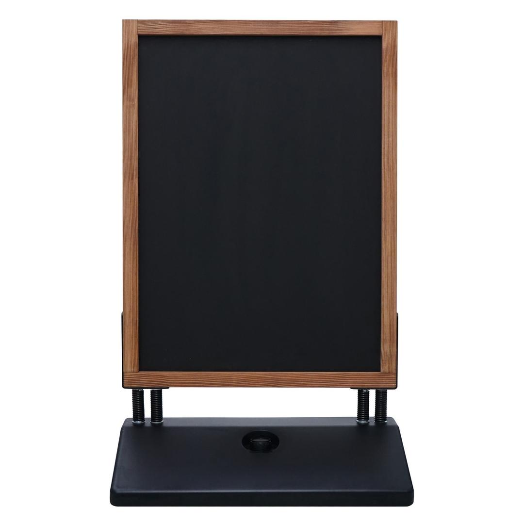 Socle lestable sur roulettes, pin naturel Stop-trottoir ardoise oscillant SWING EUROPEL - Stop-trottoir ardoise oscillant EUROPEL SWING sur ressorts et socle lestable