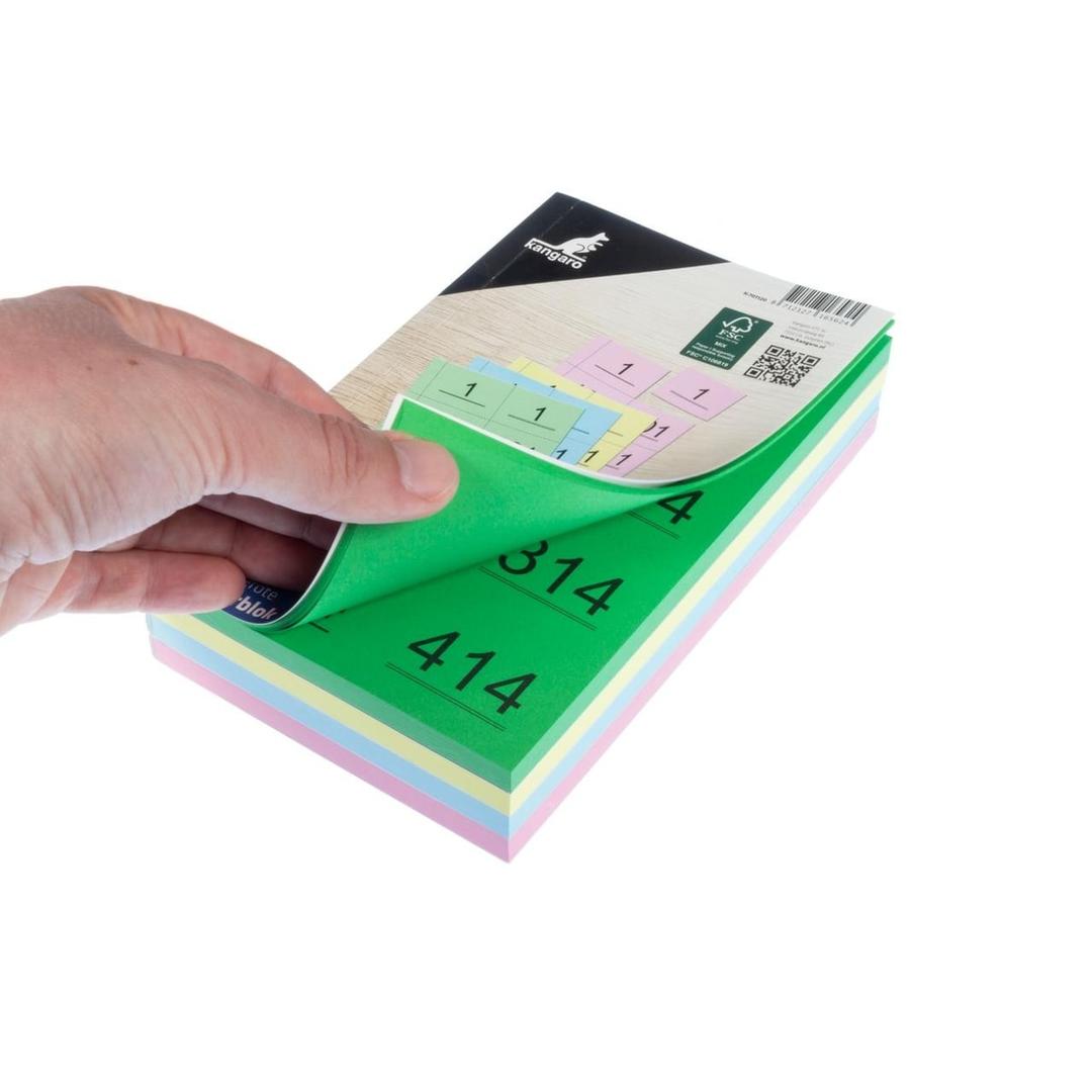4 blocs avec n° de contrôle, couleurs assorties Ticket vestiaire 1 à 500 KANGARO - Ticket numéroté kangaro détaché du bloc