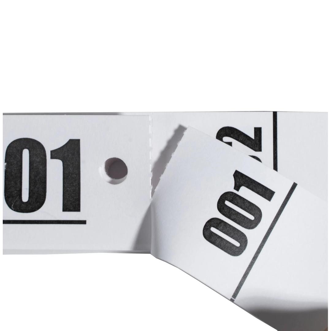 Carnet de 50, trous pour cintre, 200 x 30 mm Ticket vestiaire à 3 volets EXACOMPTA - Trou pour cintre du ticket vestiaire EXACOMPTA