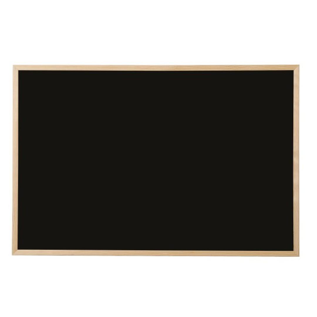 Cadre en pin, surface noire, 400 x 300 mm Tableau craie Basic BI-OFFICE - Tableau craie Bi-Office Basic, surface noire, cadre en pin