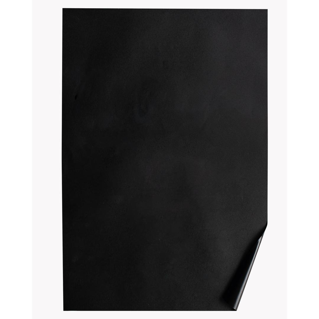 Sachet de 5 feuilles de 23 x 33 cm Film tableau noir adhésif FOLIA - Feuille de film tableau noir adhésif folia, coin relevé