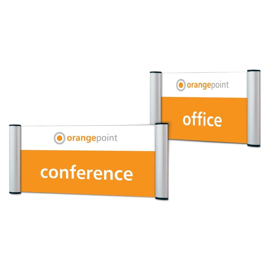 Insert A6, aluminium argent, 180 x 115 mm Plaque de porte clip BS0602 FRANKEN - Deux plaques de porte clip FRANKEN avec inserts « conference » et « office »