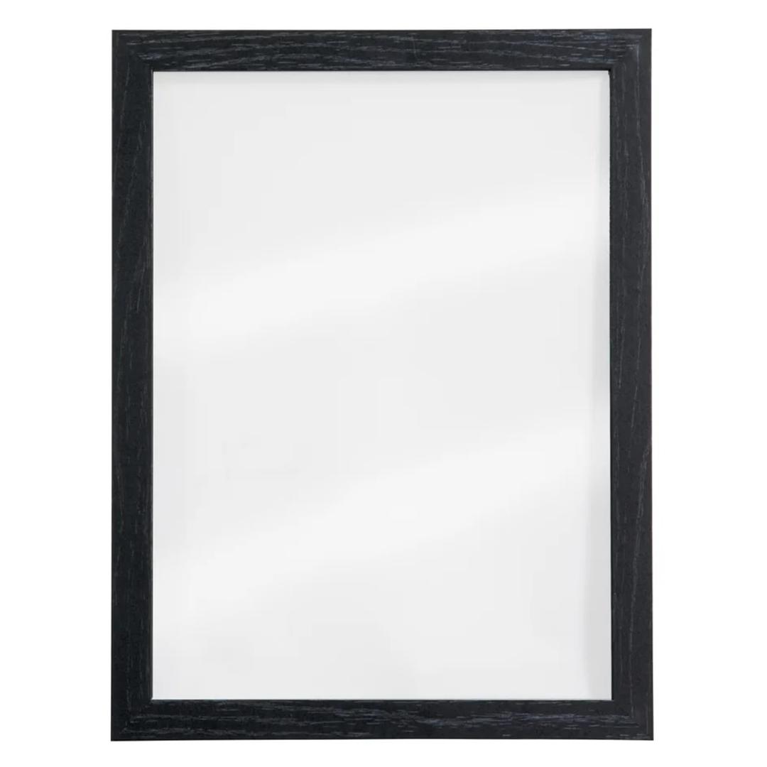 Verre transparent double face, cadre noir, 400 x 300 mm Tableau craie en verre WOODY SECURIT - Tableau craie en verre Securit WOODY Transparent, cadre noir effet bois