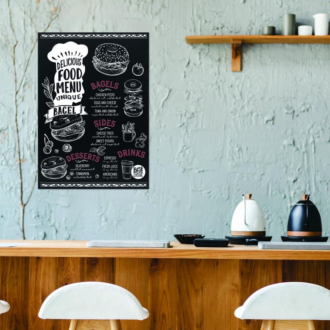 Ardoise double face en MDF, 600 x 840 mm Tableau craie mural sans cadre EUROPEL - Tableau craie mural EUROPEL sans cadre affiché en menu