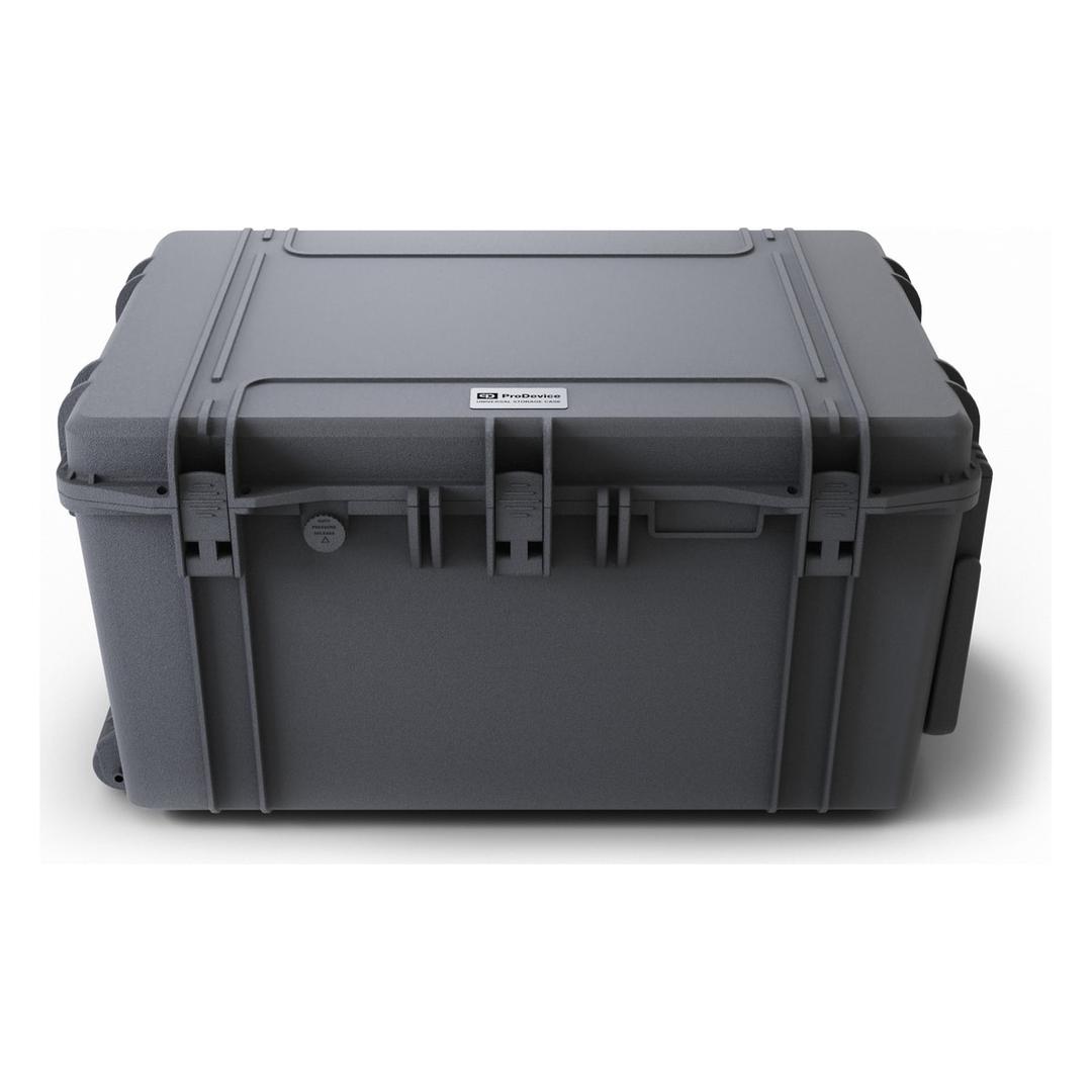 Valise de stockage pour 60 bandes ou disques 3,5 pouces USC XLarge PRODEVICE - Valise de stockage PRODEVICE USC XLarge fermée, sur roulettes