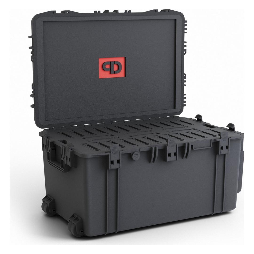 Valise de stockage pour 60 bandes ou disques 3,5 pouces USC XLarge PRODEVICE - Valise de stockage PRODEVICE USC XLarge ouverte, mousse de séparation pour 60 supports