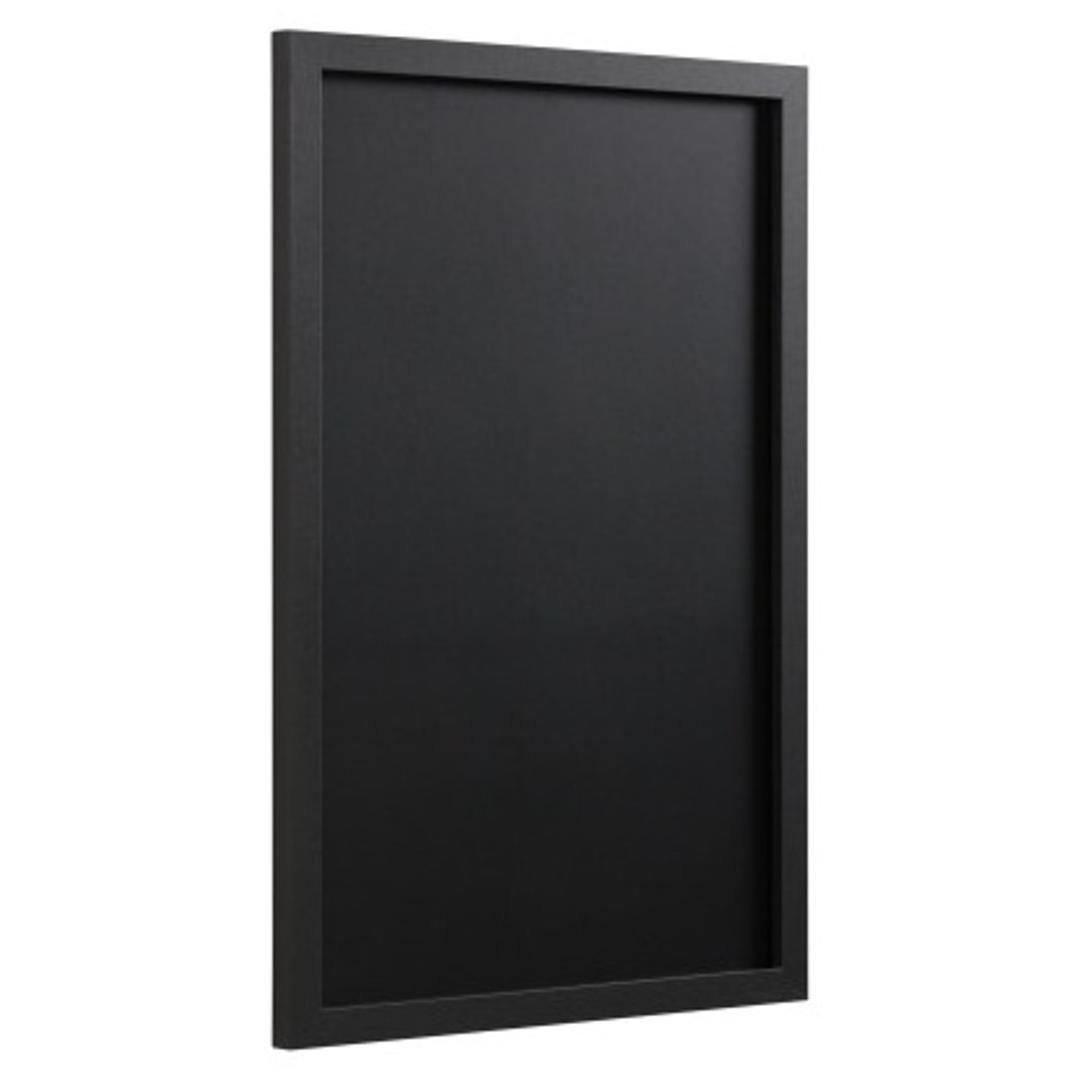 Cadre noir, 600 x 400 mm Tableau craie Essentials BI-OFFICE - Tableau craie Bi-Office Essentials, cadre noir, vu en hauteur ou de biais