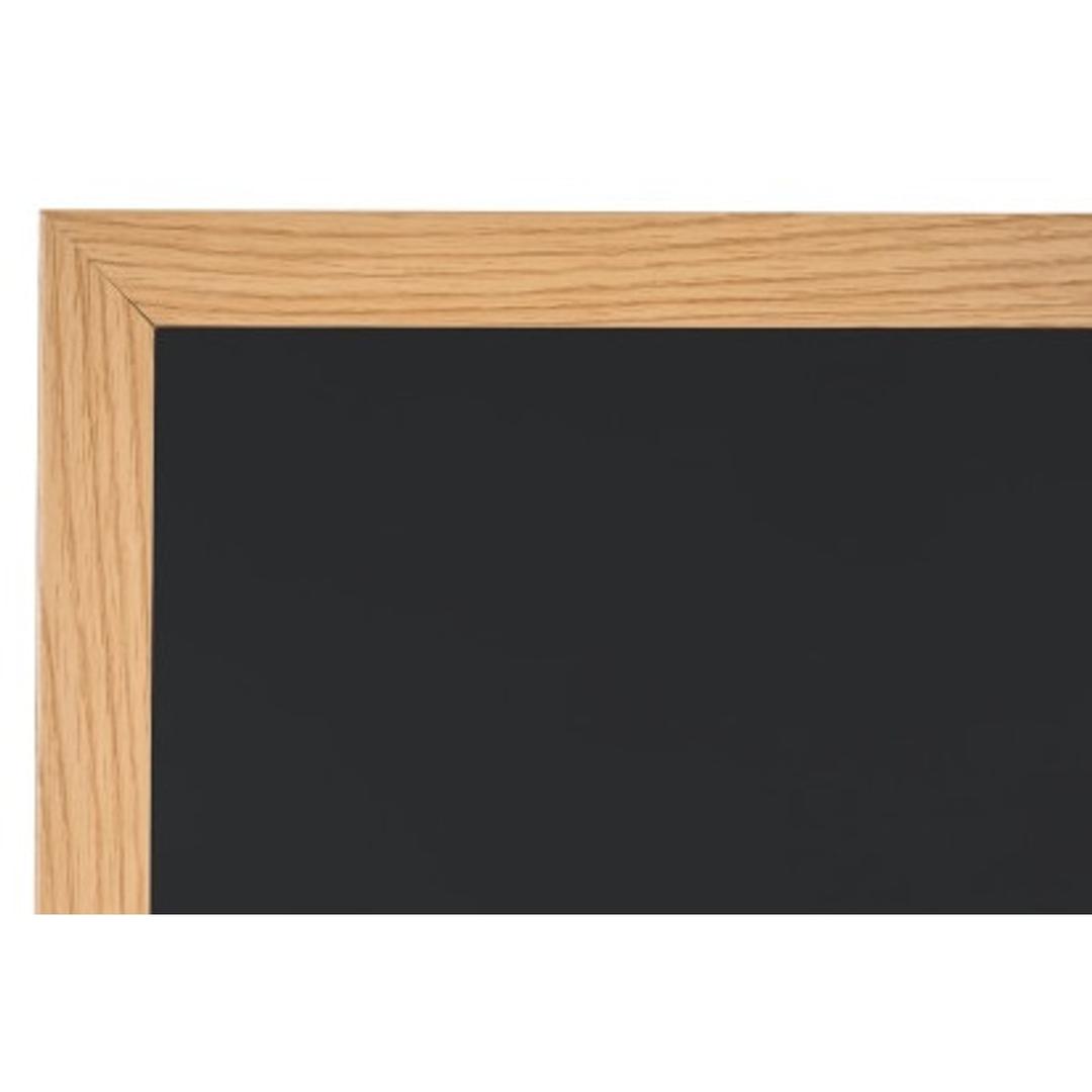 Cadre chêne, 600 x 450 mm Tableau craie Optimum BI-OFFICE - Coin du cadre chêne du tableau craie Bi-Office Optimum