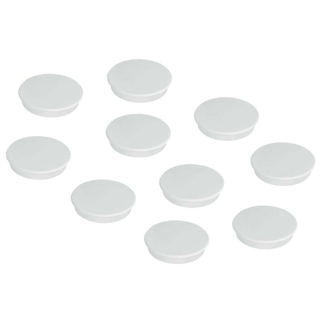 32 mm, 0,8 kg, boîte de 10, blanc Aimant tableau blanc rond FRANKEN - Boîte de 10 aimants ronds FRANKEN 32 mm, blanc