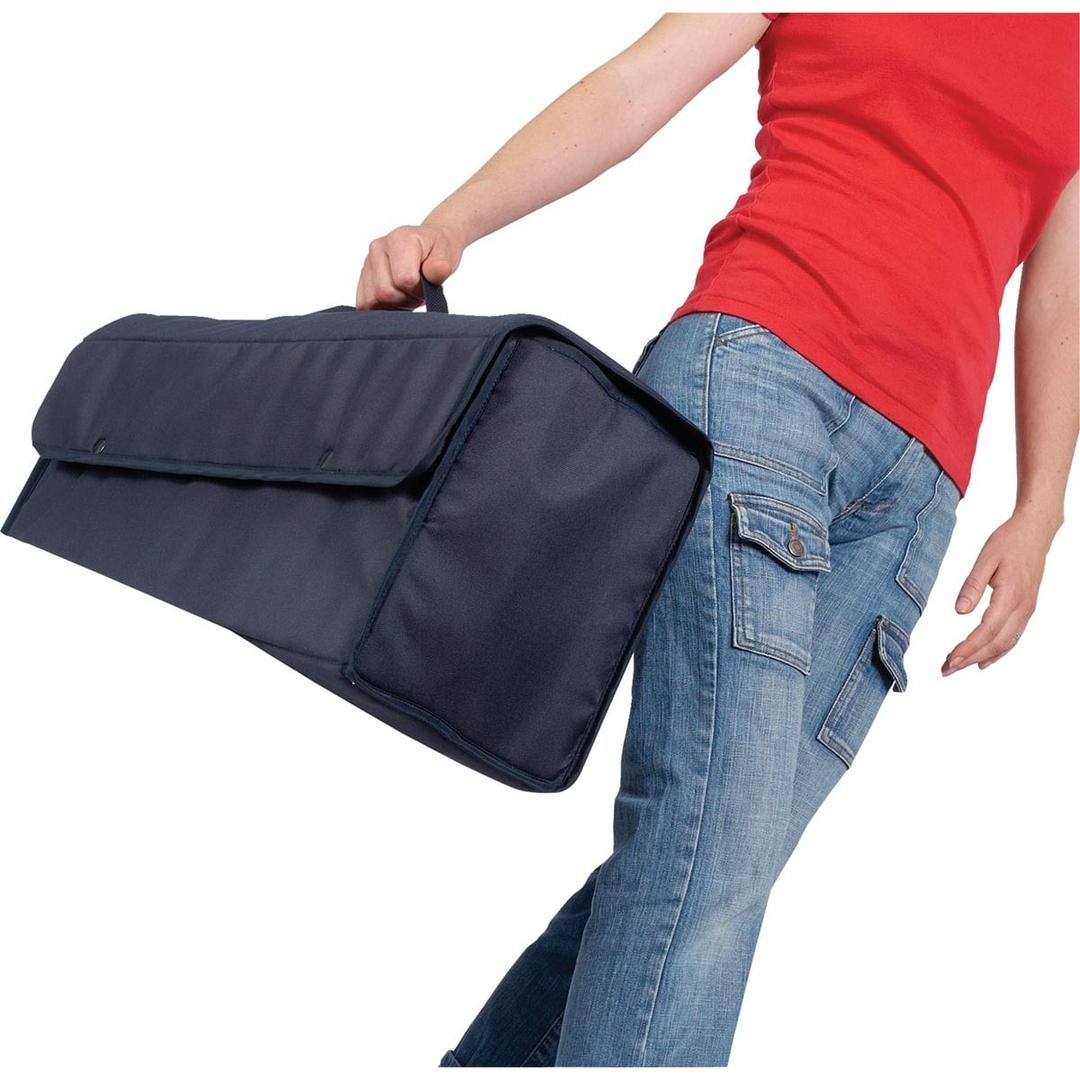 7 cases A4, transportable, aluminium Présentoir documentation PLIO PAPERFLOW - Présentoir PAPERFLOW PLIO avec son sac de transport