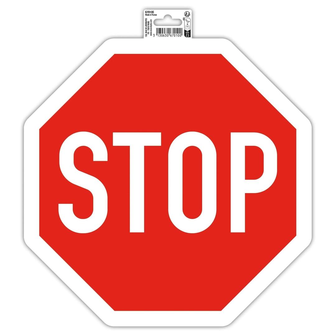 Antidérapant, polypropylène, 30 x 30 cm Panneau STOP adhésif 67010E EXACOMPTA - Panneau STOP adhésif EXACOMPTA 67010E, octogone rouge