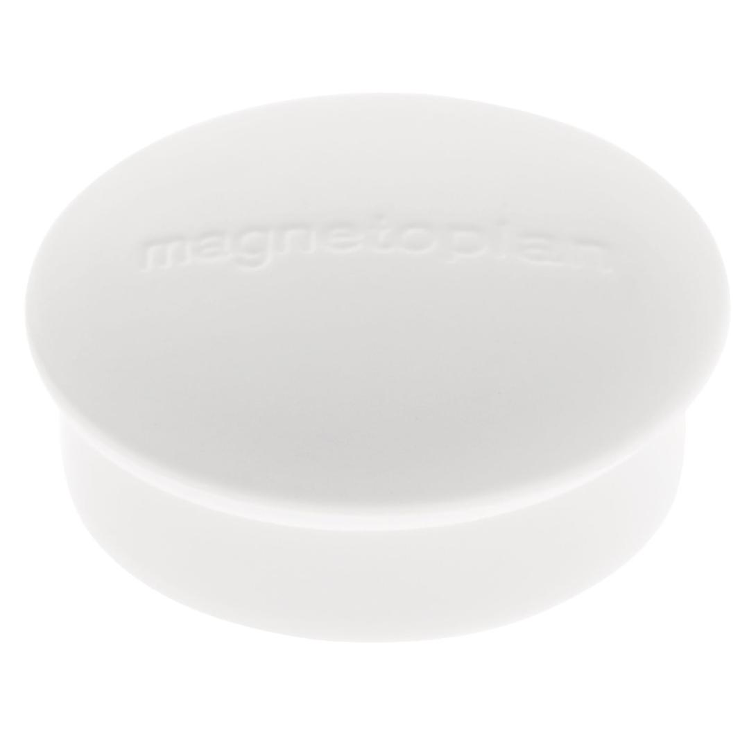 19 mm, 0,1 kg, boîte de 10, blanc Aimant tableau blanc rond Discofix mini MAGNETOPLAN - Aimant rond Discofix mini magnetoplan 19 mm, blanc