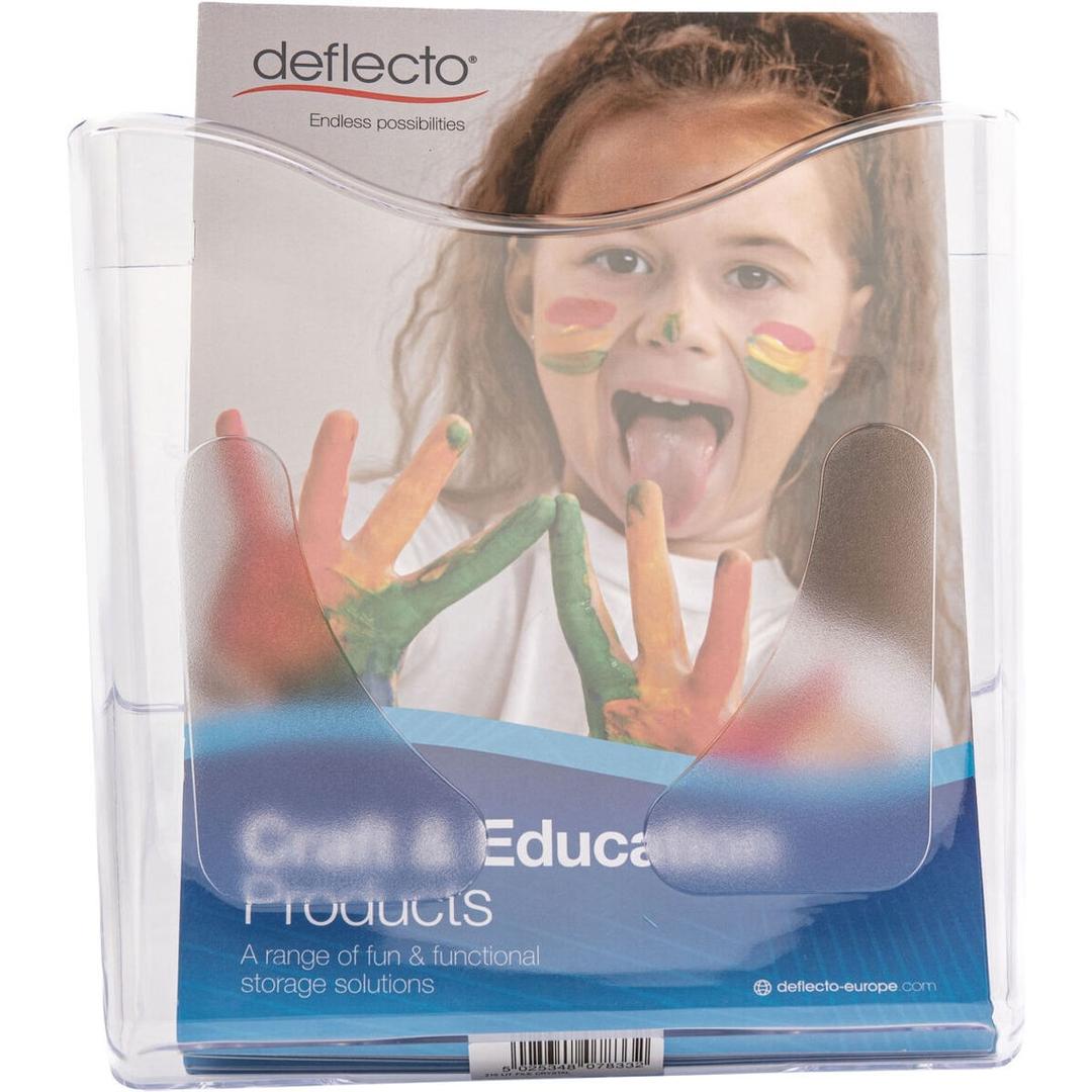A4 portrait, transparent Présentoir mural DocuPockets DEFLECTO - Présentoir mural DocuPockets deflecto A4 portrait, garni