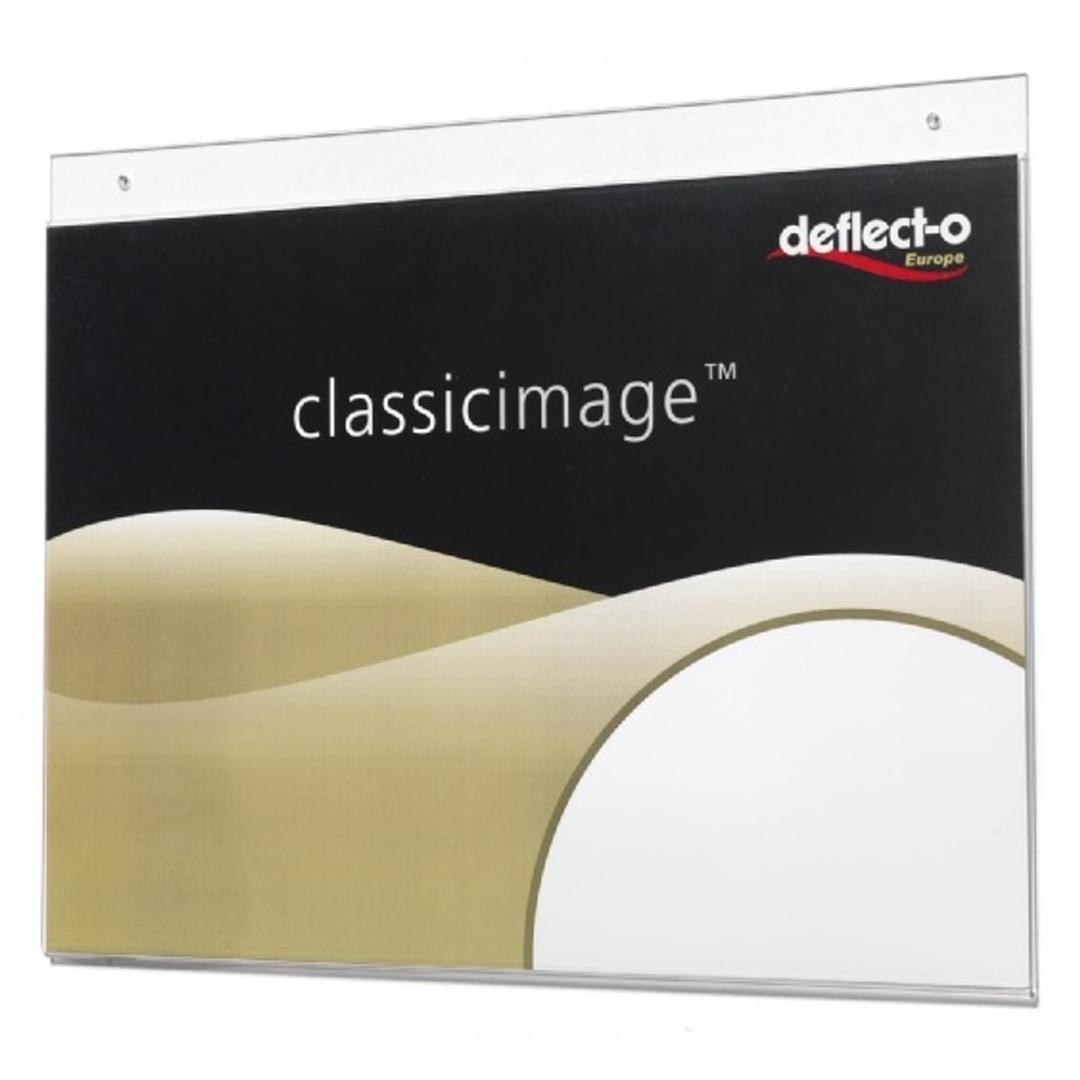 A4 paysage, transparent Présentoir mural Classic Image DEFLECTO - Présentoir mural Classic Image deflecto A4 paysage, avec un visuel