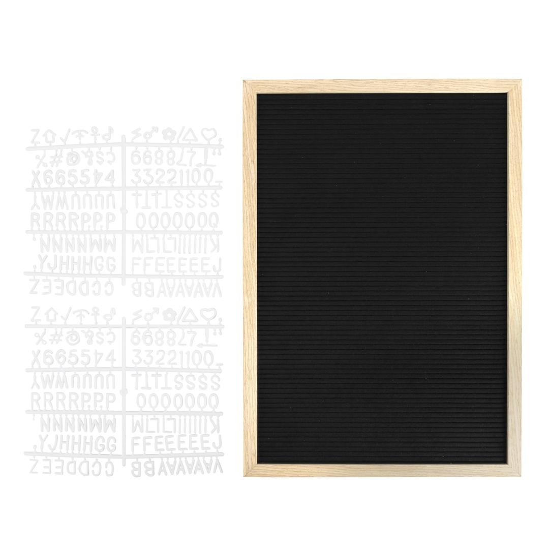 Feutre, cadre en bois massif, 400 x 600 mm Letter board SECURIT - Letter board Securit en feutre à cadre en bois massif, 400 x 600 mm, avec ses lettres