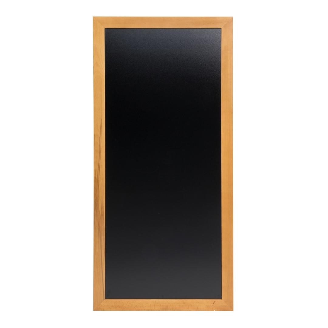 Cadre teck, 560 x 1 200 mm Tableau craie long LONG SECURIT - Tableau craie long Securit LONG, cadre en hévéa teck