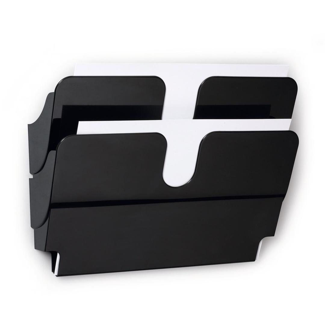 A4 paysage, 2 compartiments, noir Trieur mural magnétique FLEXIPLUS DURABLE - Trieur mural magnétique FLEXIPLUS DURABLE A4 paysage, 2 compartiments, noir