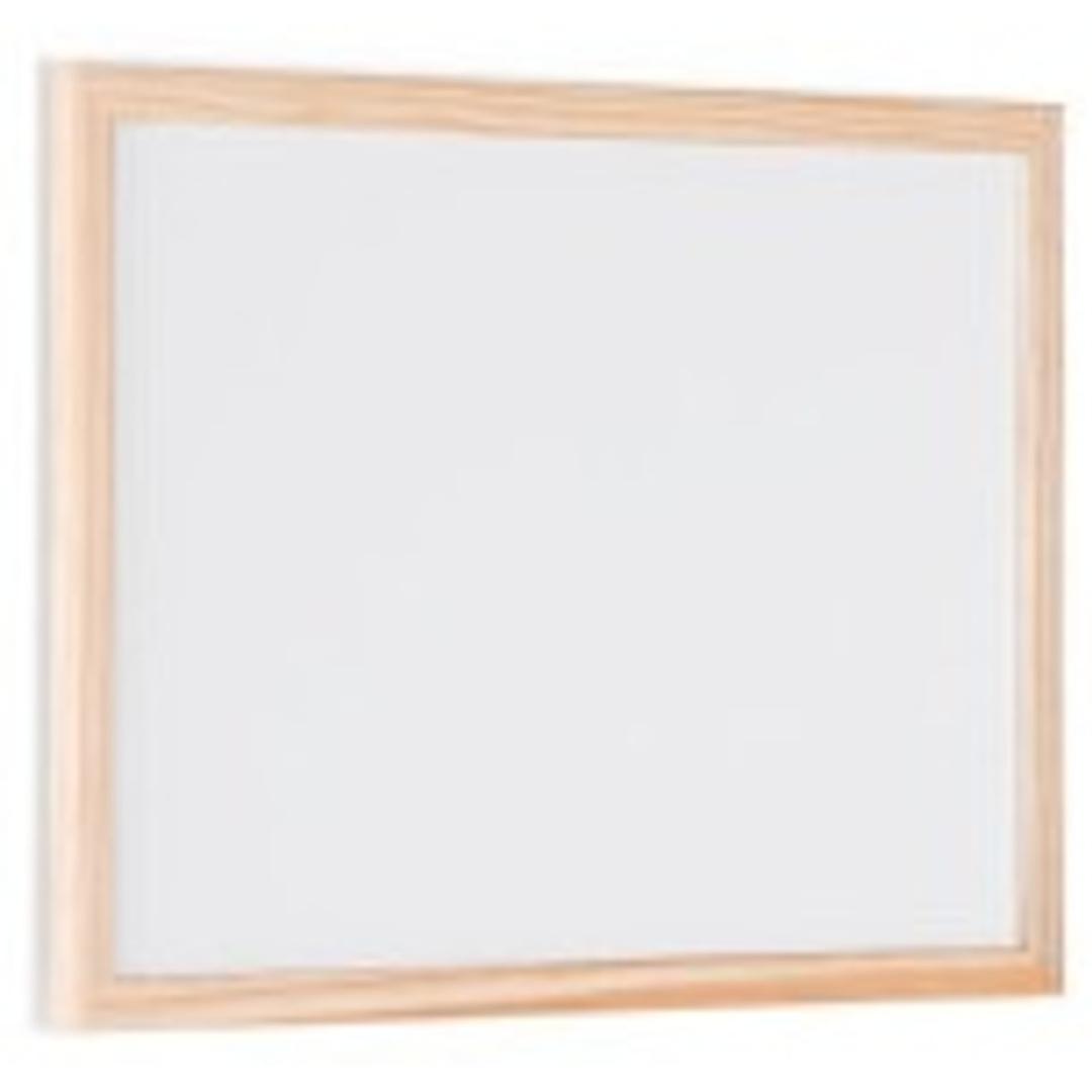 Magnétique, cadre en pin, 400 x 300 mm Tableau blanc Basic BI-OFFICE - Tableau blanc Bi-Office Basic, cadre en pin, vu de biais