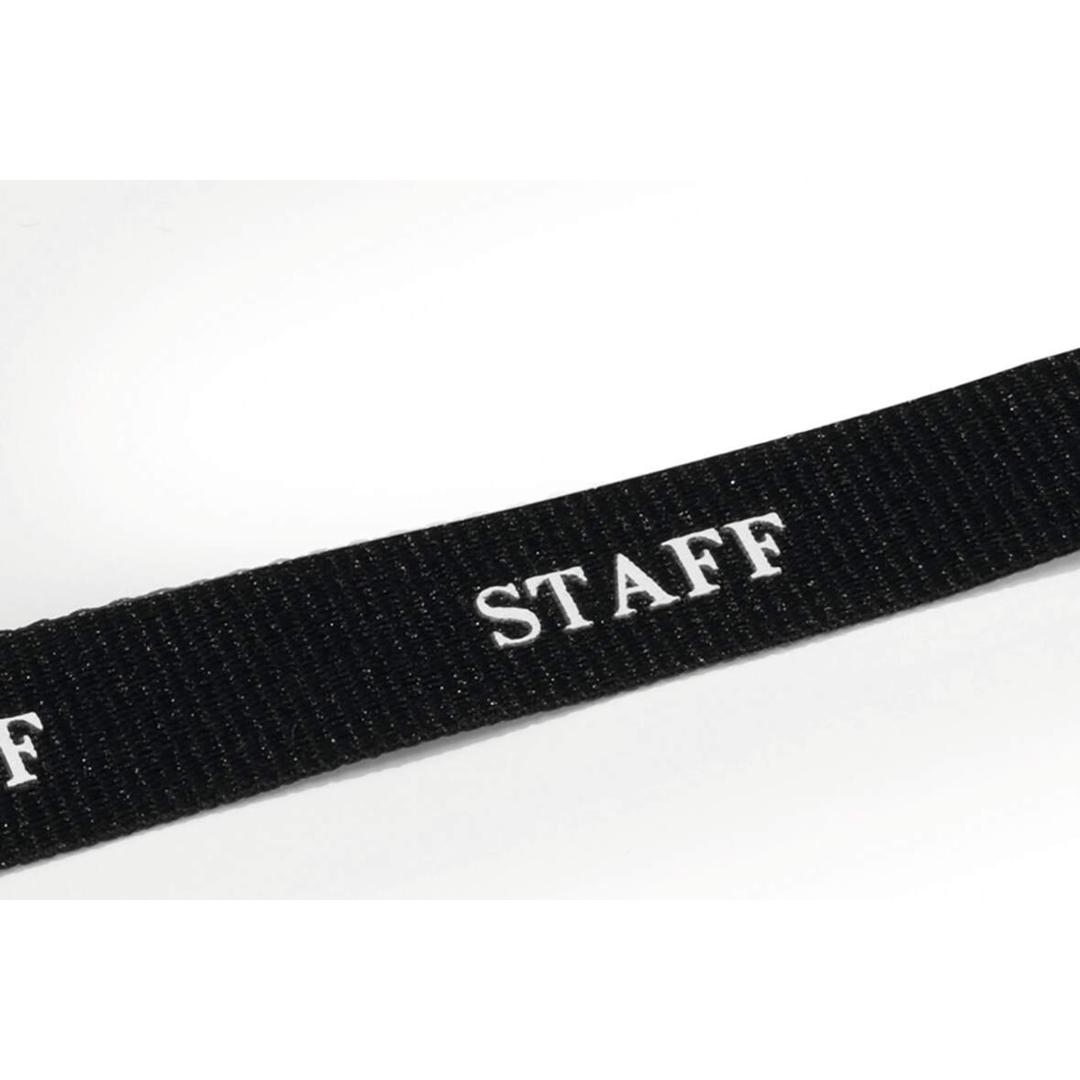 Noir, fermeture de sécurité, 440 x 20 mm, lot de 10 Lanière badge STAFF DURABLE - Impression blanche « STAFF » de la lanière DURABLE