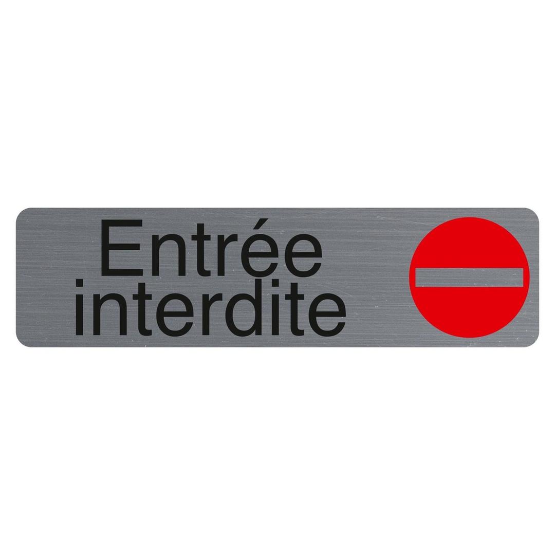 Plaque adhésive Entrée interdite EXACOMPTA 67152E, sens interdit rouge