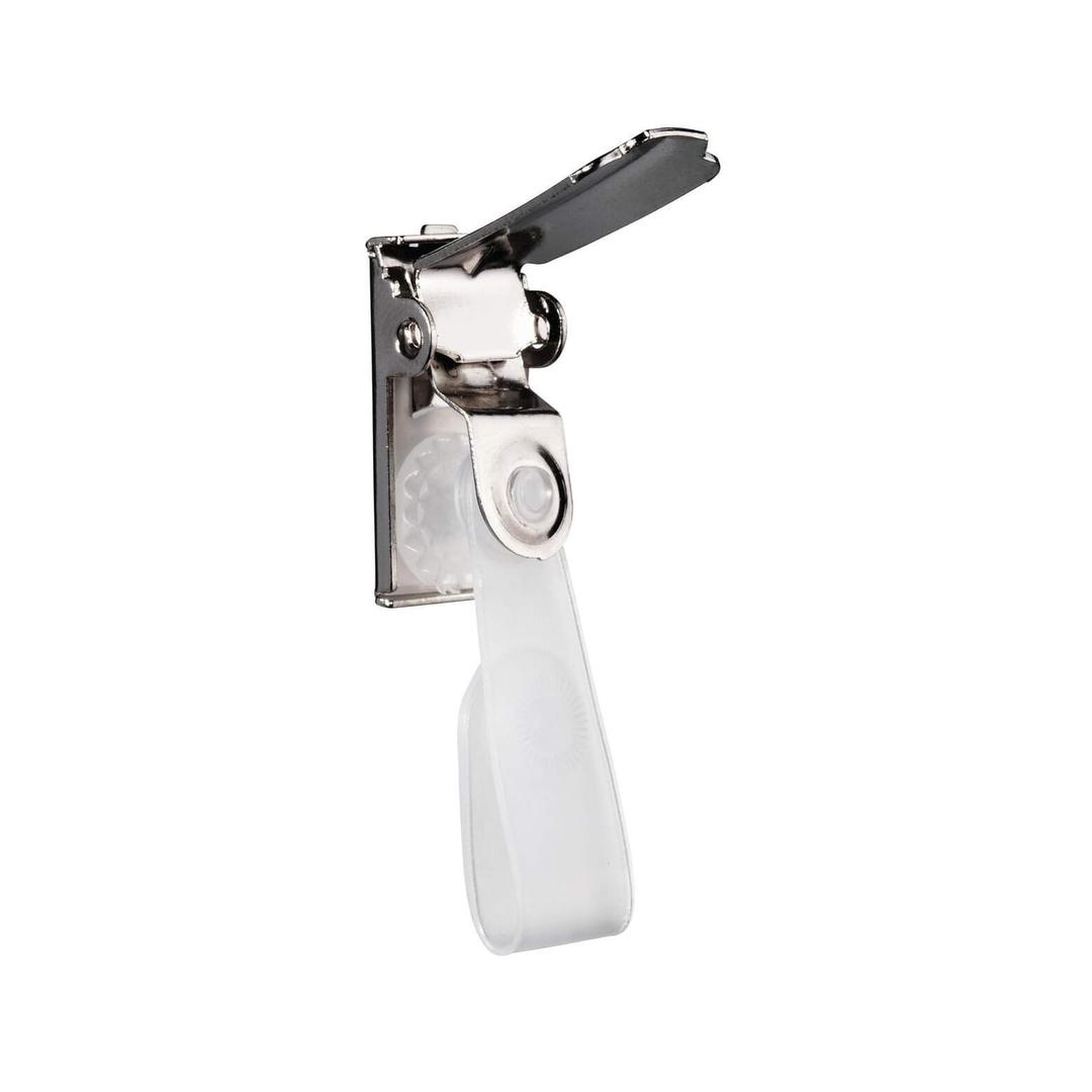 Clip badge DURABLE ouvert et bouton-pression