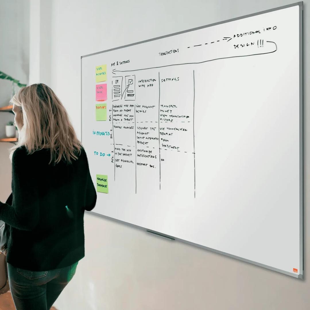 Tableau blanc nobo Essence au mur d'une salle de réunion
