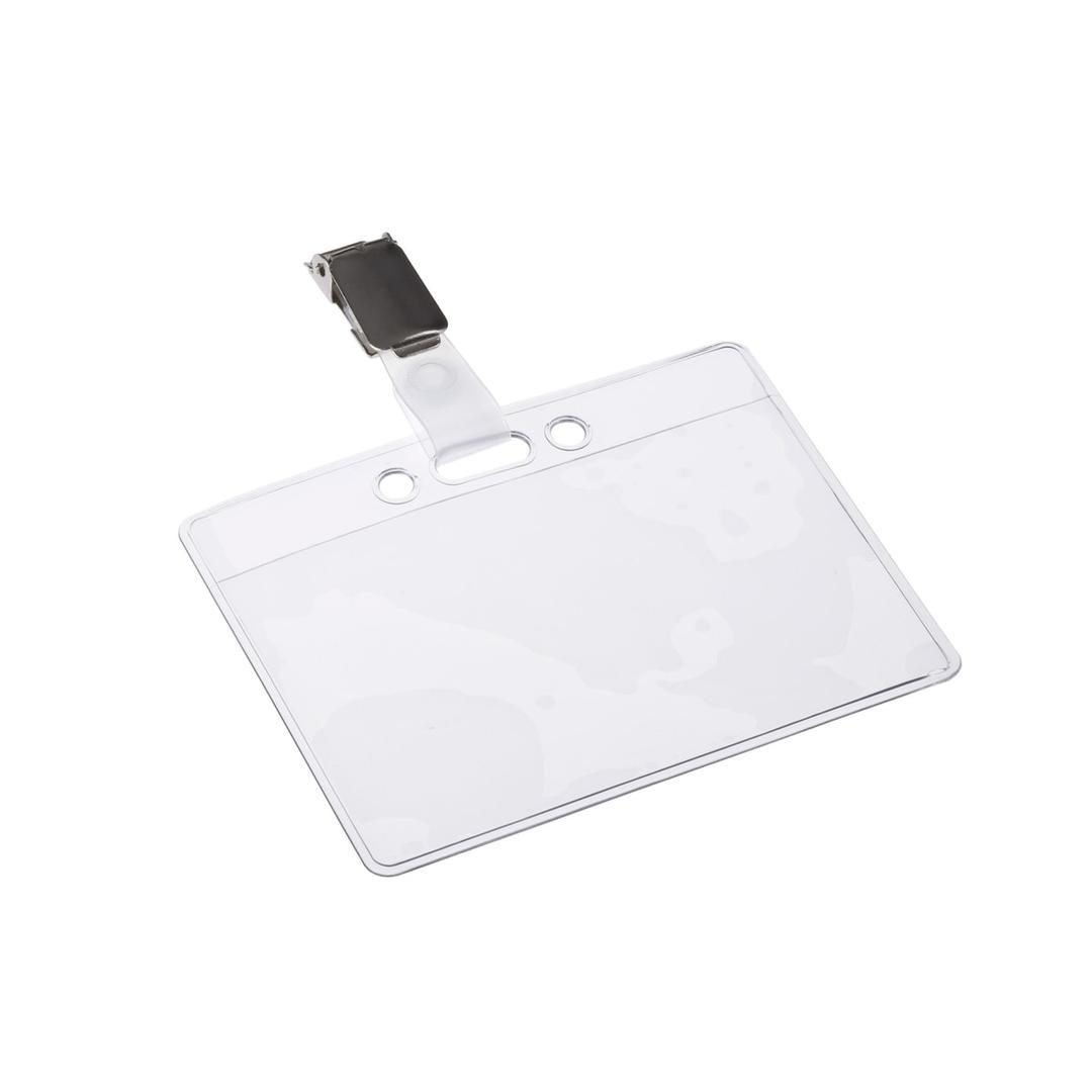 Porte badge à pince EUROPEL avec sa bande et sa pince bretelle