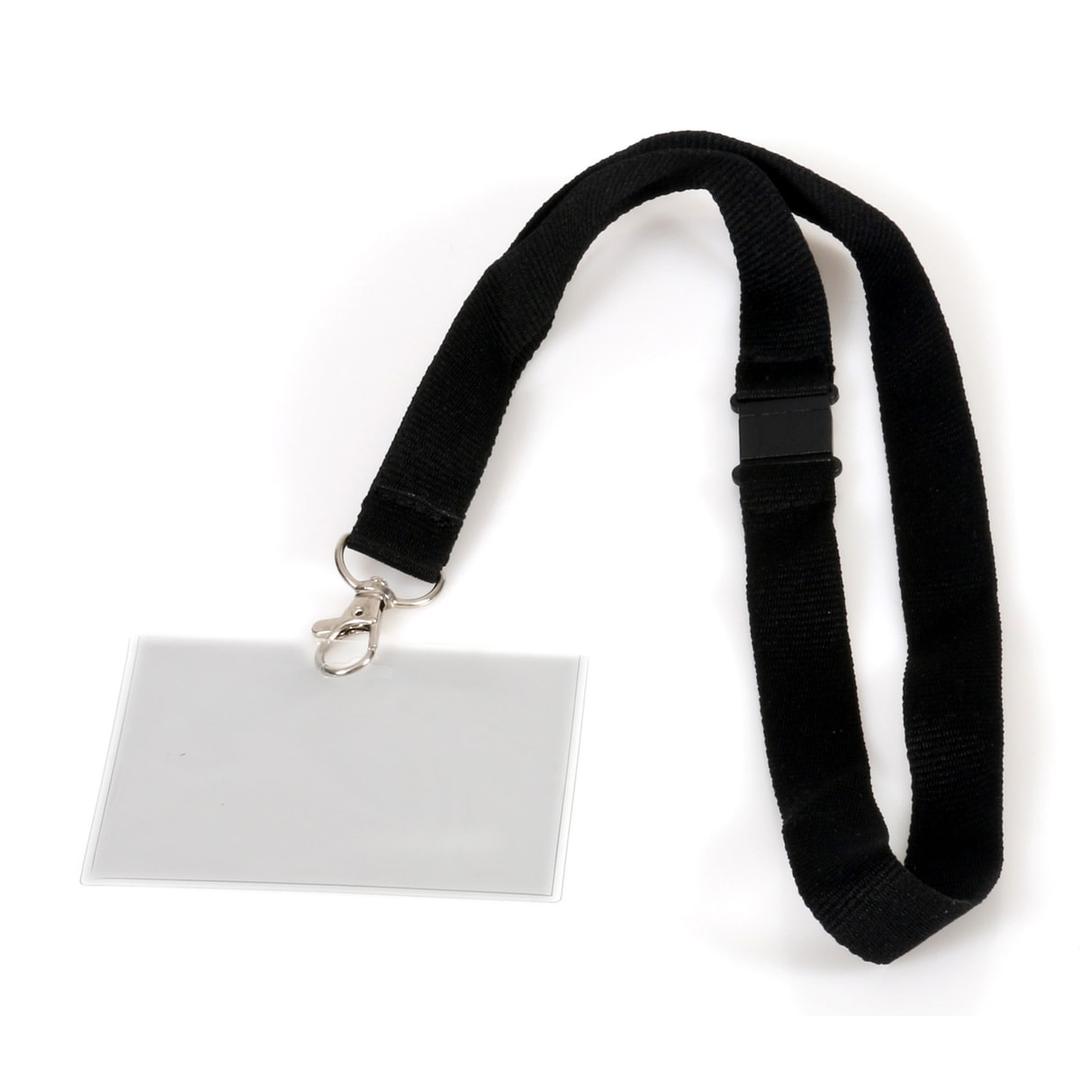 Porte badge EUROPEL 90 x 60 mm avec cordon textile noir