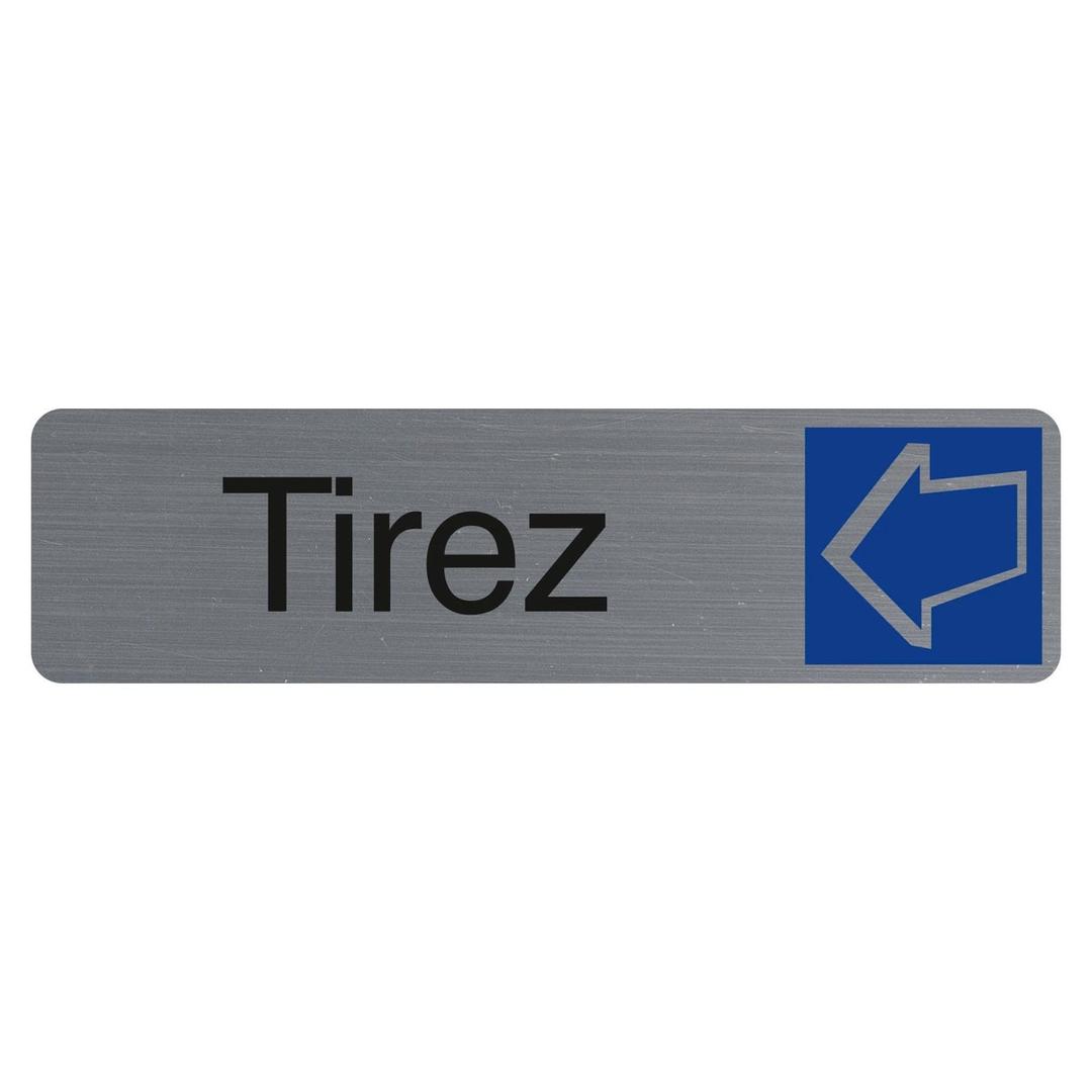 Plaque adhésive Tirez EXACOMPTA 67156E, flèche vers la gauche sur pavé bleu