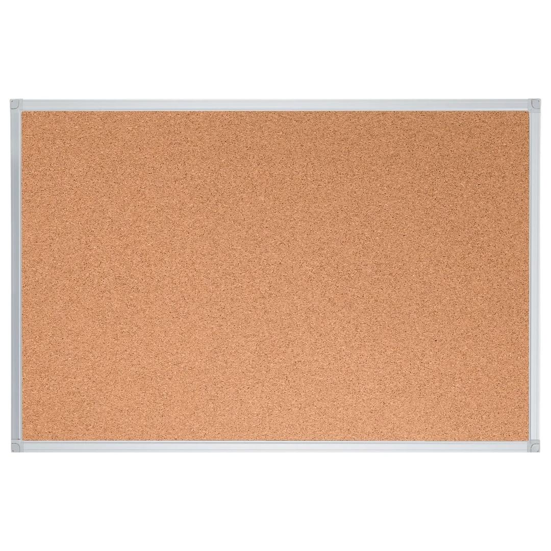 Tableau en liège FRANKEN X-tra!Line à cadre aluminium, 900 x 600 mm, de face