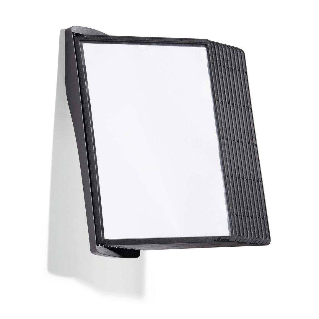 Porte document mural SHERPA STYLE noir vu de face