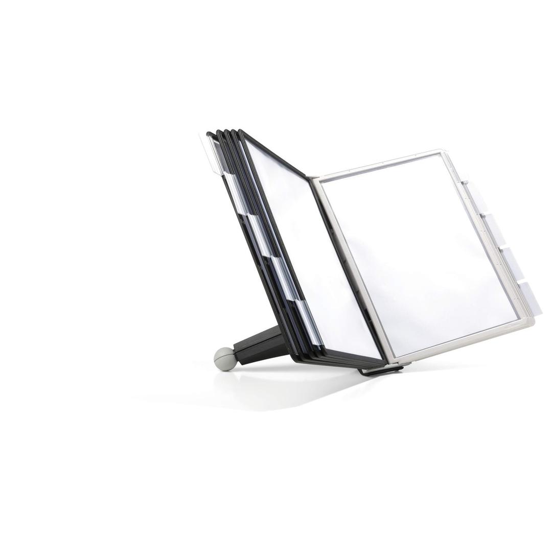 Pupitre de table SHERPA ouvert sur une pochette grise