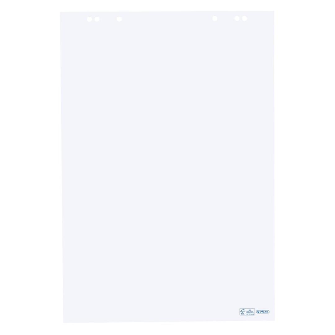 Recharge paperboard herlitz unie, feuille blanche perforée
