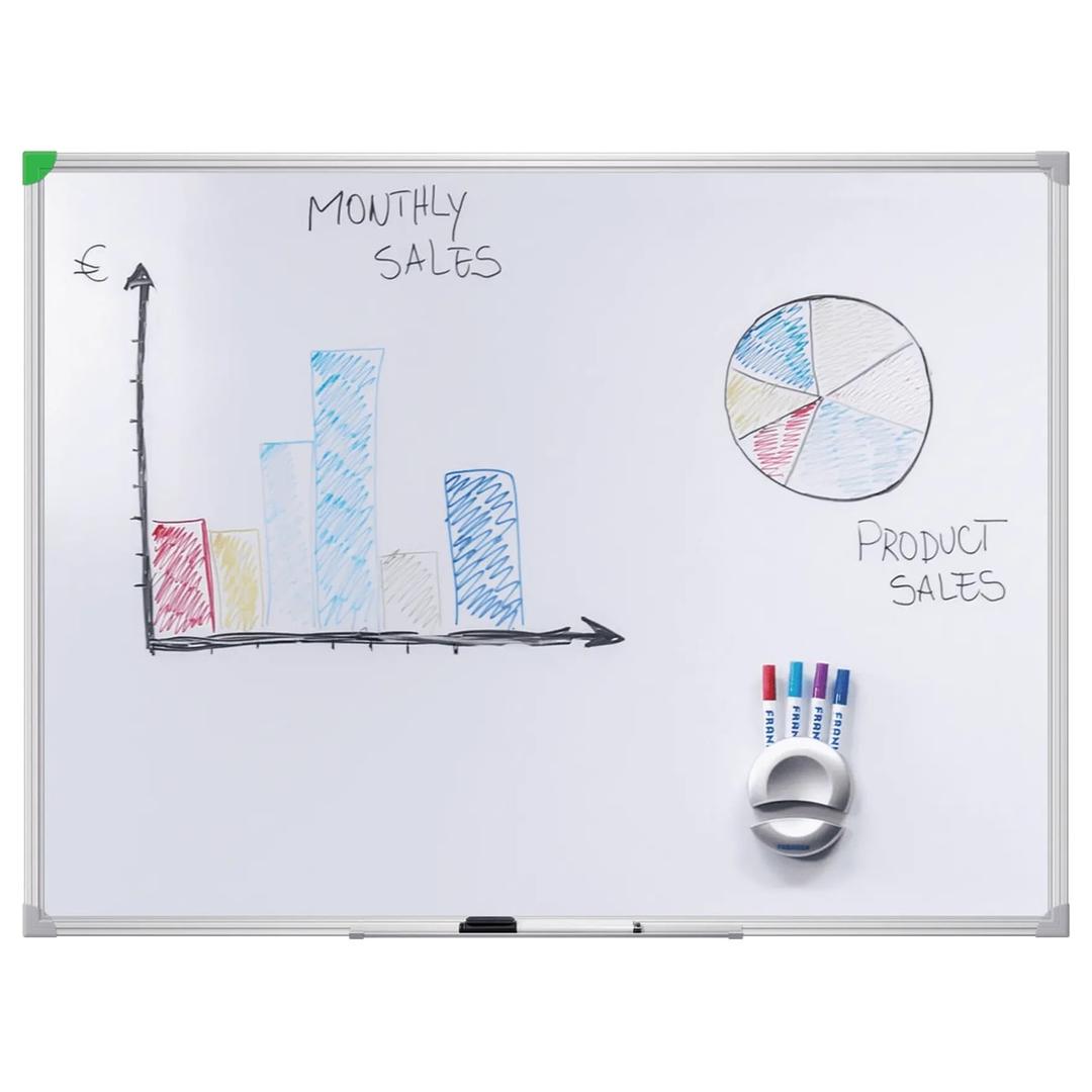 Tableau blanc FRANKEN U-Act! Line avec graphique, marqueurs et aimant