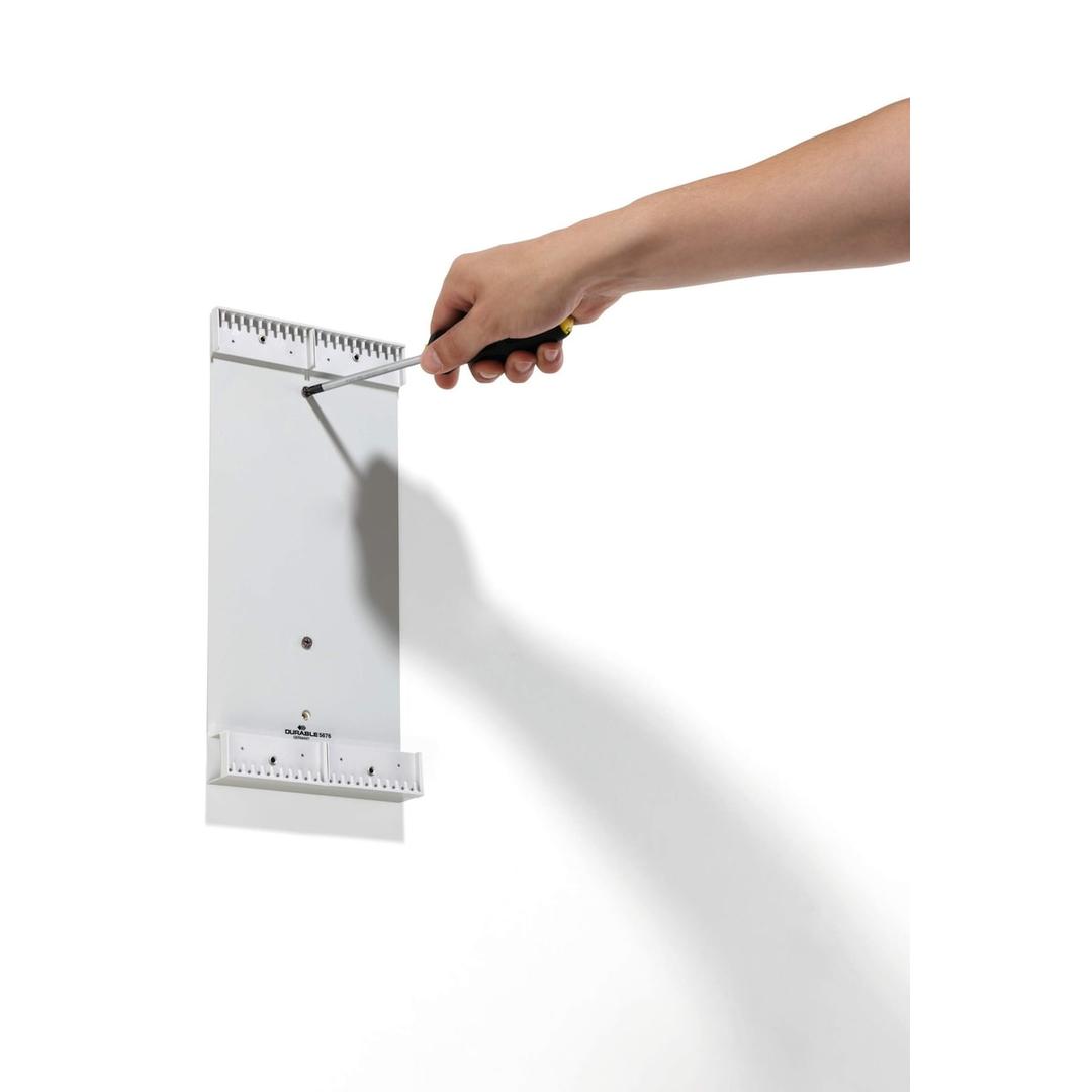 20 pochettes, onglets 4 couleurs Porte document A4 mural FUNCTION DURABLE - Vissage du support mural FUNCTION