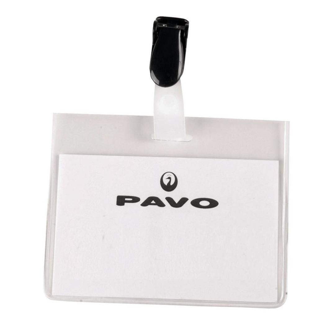 Porte badge pavo à clip avec son insert
