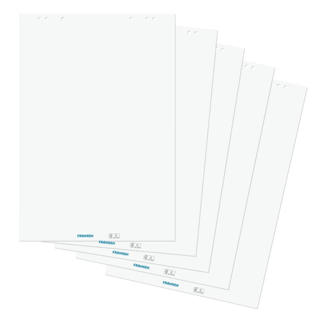 Papier chevalet FRANKEN F2120 uni, feuilles en éventail