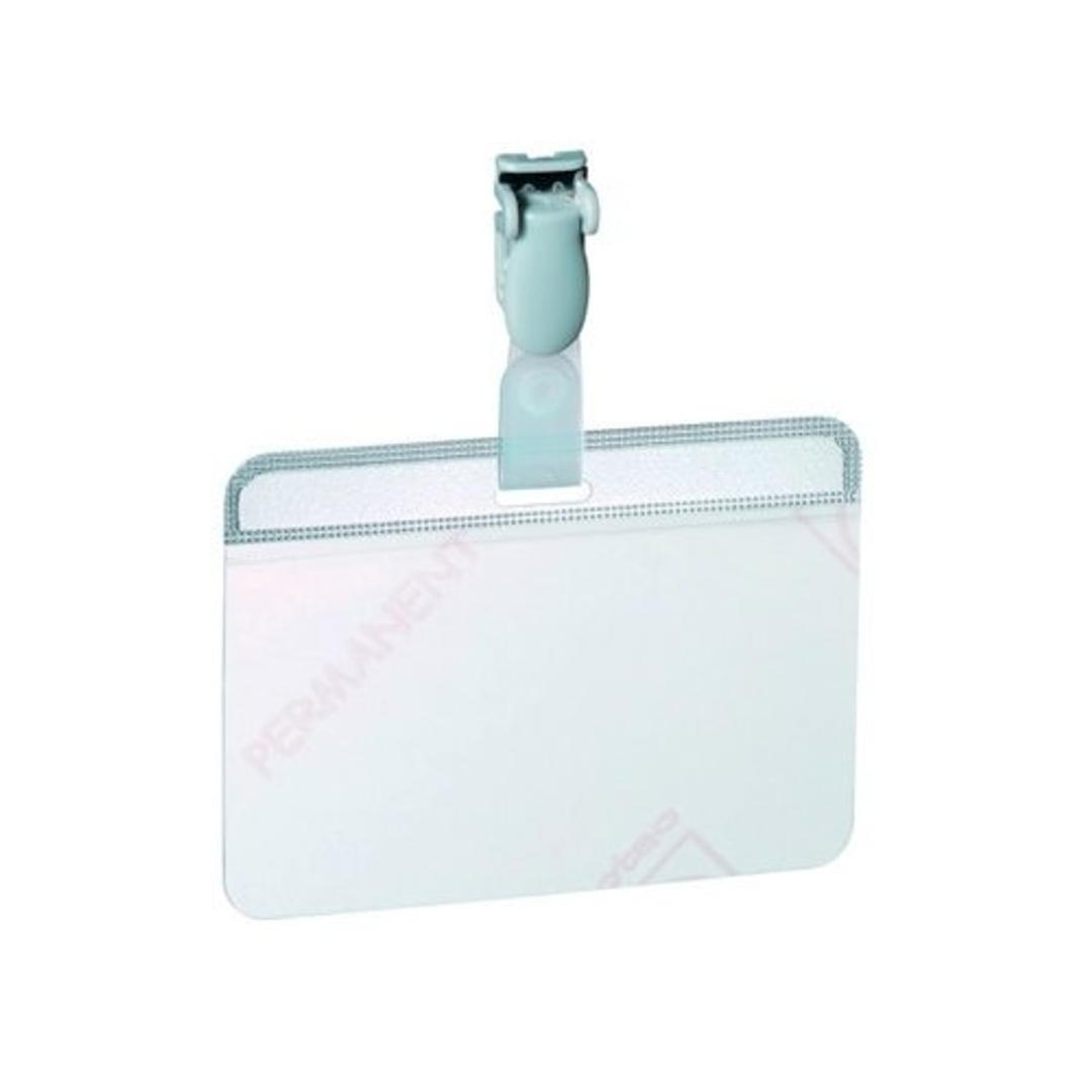 Porte badge autoplastifiant DURABLE 90 x 54 mm à clip, vide