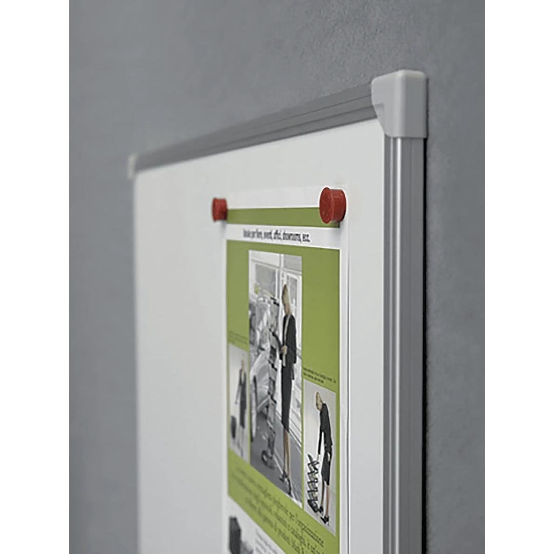Document tenu par aimants sur le tableau blanc émaillé FRANKEN U-Act! Line
