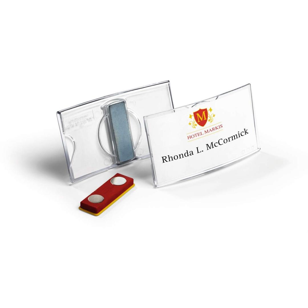 Badge magnétique KONVEX DURABLE, insert imprimé